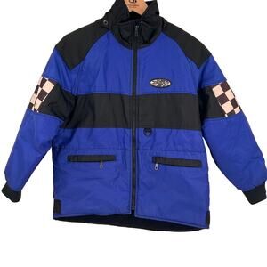Joe Rocket Little Rocket Blue & Black Motorcycle Racing Jacket Size 12